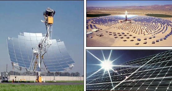 Formas de Solar Energia: Stirlings Engine - CSP Tower e Fotovoltaícos Paineis
