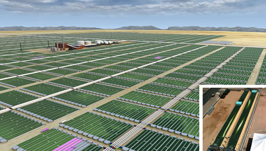 Modelo de uma Fazenda de Produção de Algas