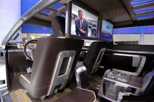 Interior da  Pick-up da Ford movida a Hidrogênio em 2012