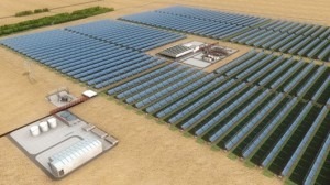 Usina Solar no Deserto (Clique para Aumentar)
