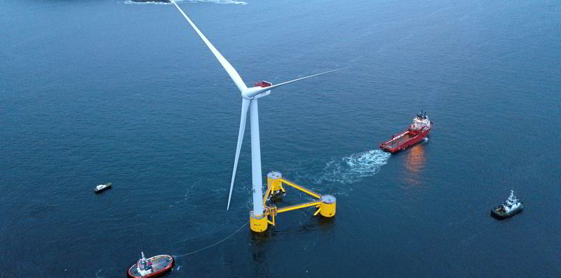 Turbina flutuante maior do mundo-8.4 MW no mar