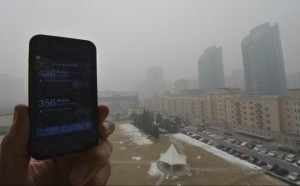 Invasão Chinesa - Poluição Ambiantal em Pequim neste Início de Ano (crédito: SCMP)